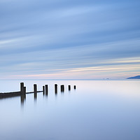 Buy canvas prints of Groynes at Sunset on Fleetwood Beach Lancashire by Colin Jarvis