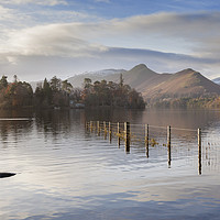 Buy canvas prints of Derwentwater at sunrise  by Colin Jarvis