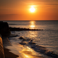 Buy canvas prints of Sunset at Cromer, Norfolk by Jon Wood