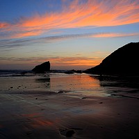 Buy canvas prints of Last Rays of Light on the beach by Paul Smith