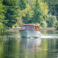 Buy canvas prints of Broads Cruiser by Ann Mitchell