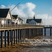 Buy canvas prints of Southwold Pier Suffolk Coast by Ann Mitchell