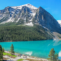 Buy canvas prints of Lake Louise Banff by Ann Mitchell