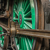 Buy canvas prints of Steam Engine Wheels by Ann Mitchell