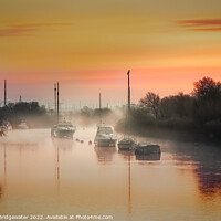 Buy canvas prints of Misty sunrise on the River Frome by Robert Bridgewater