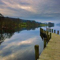 Buy canvas prints of Calm before the storm on Coniston lake  by martin pulling