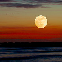 Buy canvas prints of Fire in a Burry Port sky by martin pulling