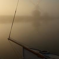 Buy canvas prints of A cold morning on the Broads by martin pulling