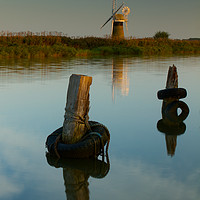 Buy canvas prints of Early morning on the Norfolk Broads, Norfolk by martin pulling