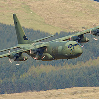 Buy canvas prints of Hercules C-130  on the Mach loop by martin pulling
