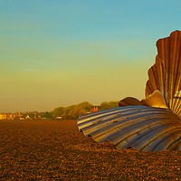 Buy canvas prints of The Aldebugh Scallop by martin pulling