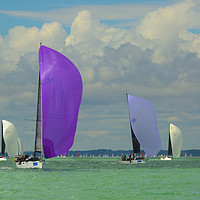 Buy canvas prints of lendy Cowes race by martin pulling