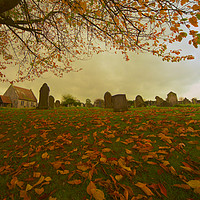 Buy canvas prints of Autumn in the Graveyard by martin pulling