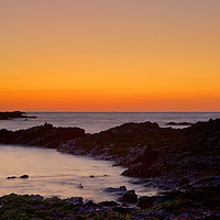 Buy canvas prints of St Brides sunset by martin pulling