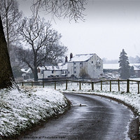 Buy canvas prints of Snowfall at Bintree Mill North Norfolk by john hartley