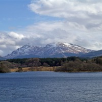 Buy canvas prints of  Ben Cruachan Mountain Loch Awe Scotland by john hartley
