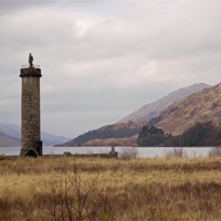 Buy canvas prints of  Glenfinnan  Loch Schiel -  Monument to the Jacobi by john hartley