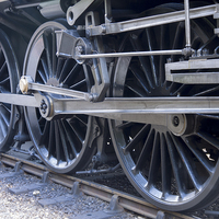 Buy canvas prints of "Oliver Cromwell" Steam Locomotive Wheels by john hartley