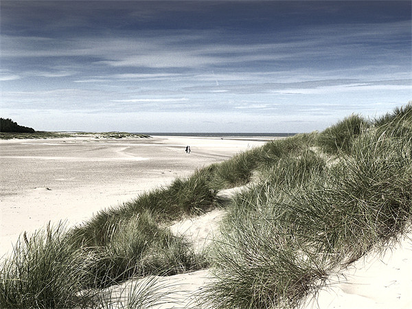 Holkham Beach North Norfolk - photo art compositio Framed Print by john hartley