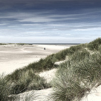 Buy canvas prints of Holkham Beach North Norfolk - photo art compositio by john hartley