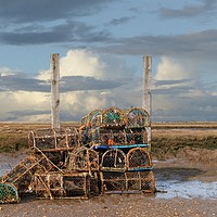 Buy canvas prints of Colour in the Pots! Creels at Brancaster Staithe N by john hartley