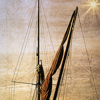 Buy canvas prints of Sails Furled, waiting for the Breeze by john hartley
