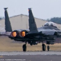 Buy canvas prints of "Brakes Off"  MacDonnell-Douglas F15 After Burn Ta by john hartley