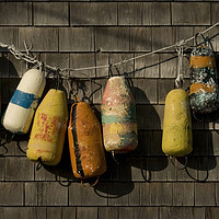 Buy canvas prints of Peggys Cove Buoys by Roxane Bay