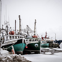 Buy canvas prints of Cold Day at Riverport Wharf by Roxane Bay