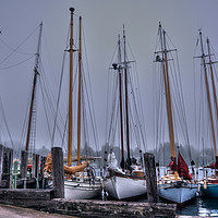 Buy canvas prints of Schooners in Hubbards Cove by Roxane Bay