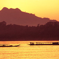 Buy canvas prints of Mekong River Sunset by Phil Wingfield