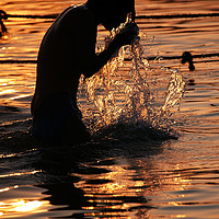 Buy canvas prints of Water Puja by Phil Wingfield
