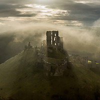 Buy canvas prints of Corfe Castle by Sue Holness