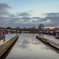 Buy canvas prints of Sunset at Aston Marina by Marg Farmer