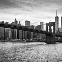 Buy canvas prints of Brooklyn Bridge and Manhattan Skyline by Adam North