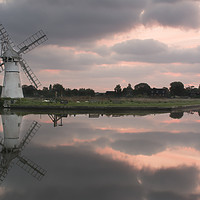 Buy canvas prints of Thurne Windpump Reflection by Mark Hawkes