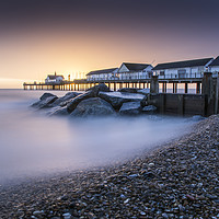 Buy canvas prints of Southwold Pier long exposure by Mark Hawkes