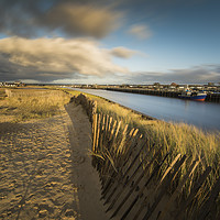Buy canvas prints of Walberswick and Southwolds Harbour long exposure by Mark Hawkes
