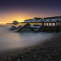 Buy canvas prints of Southwold Pier at Sunrise by Mark Hawkes