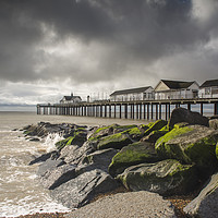 Buy canvas prints of Southwold Pier storm clouds by Mark Hawkes