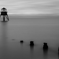 Buy canvas prints of Dovercourt Low Lighthouse Essex in Monochrome by Mark Hawkes