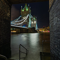 Buy canvas prints of Tower Bridge London at Night by Mark Hawkes