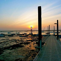 Buy canvas prints of Sunsetting over the Jetty by Linda Rampling