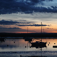 Buy canvas prints of Dusk Over the Estuary by Linda Rampling