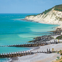 Buy canvas prints of View towards Cow Gap from Holywell Eastbourne by Sebastien Greber