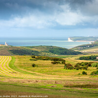 Buy canvas prints of Belle Tout Lighthouse as seen from Beachy Head by Sebastien Greber