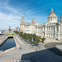 Buy canvas prints of Views towards the Royal Liver Building, Liverpool by Sebastien Greber