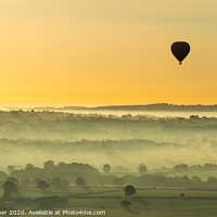 Buy canvas prints of Hot Air Balloon Landscape at Sunrise by Sebastien Greber
