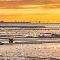 Buy canvas prints of Sunset over Dee Estuary  by Sebastien Greber