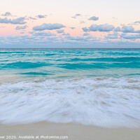Buy canvas prints of Cancun Beach Sunset by Sebastien Greber